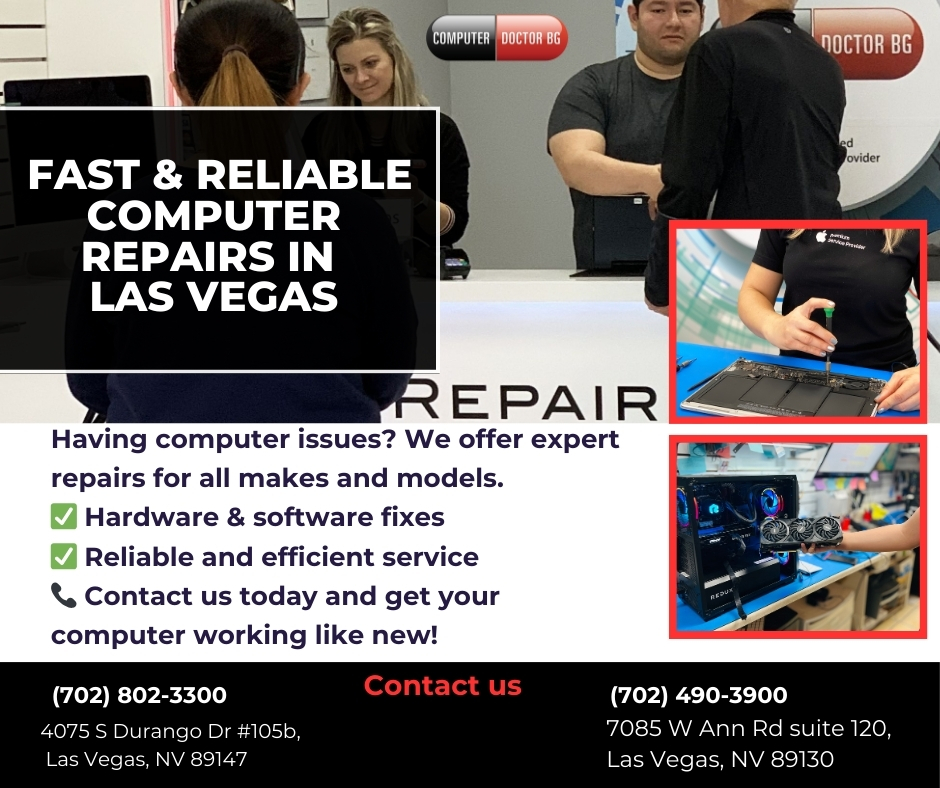 compdocbg's tweet image. Need fast &amp;amp; reliable computer repairs in Las Vegas? Computer Doctor BG fixes any model, including PCs, Macs, laptops, &amp;amp; more! Quick &amp;amp; affordable.

#ComputerRepairs #ComputerDoctorBG #TechSupport #PCRepairs #MacRepairs #LaptopRepairs #LasVegasTech