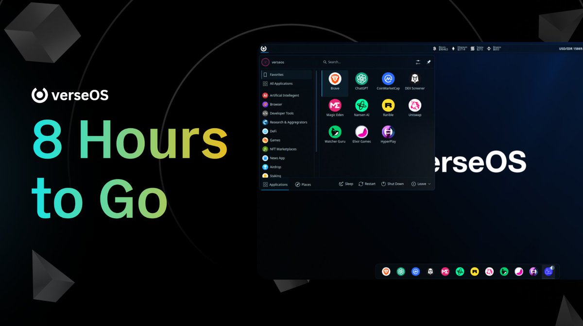 🚀 The wait is almost over! ⏳ Only 8 hours to go until we release verseOS! 🎉

Get ready to try verseOS lite version! 🌟

Stay tuned and keep an eye on the clock – this is something you don’t want to miss! 🔥
#verseOS #Verselabs