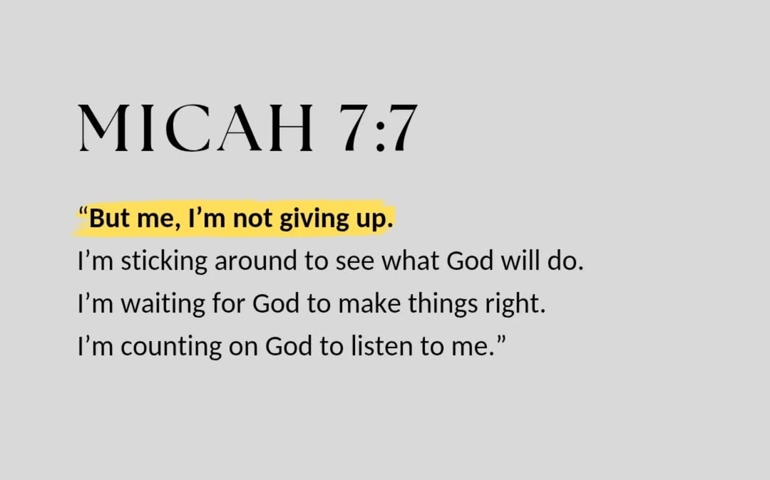 MICAH 7:7