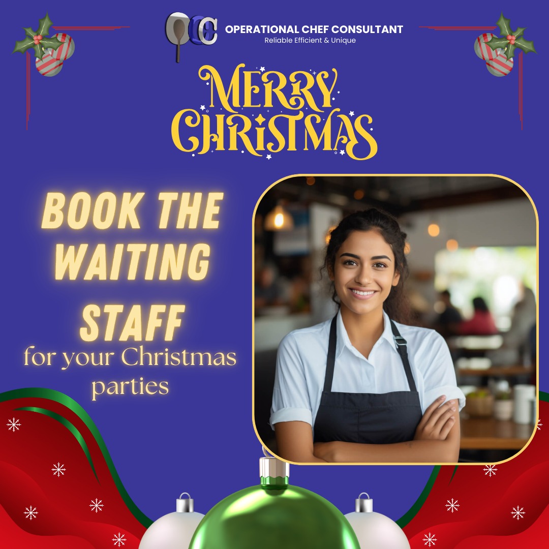 OperationalChef's tweet image. 🎄✨ Merry Christmas from Operational Chef Consultant! ✨🎄

Make your Christmas parties unforgettable with our top-tier Waiting Staff! 🥂

📞 Contact us: 03455120178
🌐 Visit: operationalchefconsultant.com

 #festivecelebrations #partyplanningmadeeasy #OperationalChefConsultant