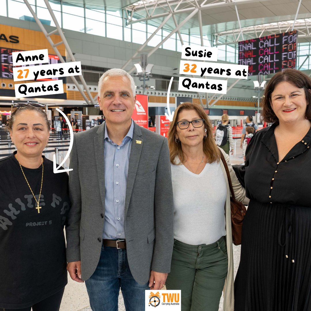 Bittersweet day for illegally outsourced Qantas workers.
Anne &amp; Susie worked at Qantas for decades—jobs they planned to retire in, with workmates who were like family.
Qantas will now pay $120 million into a fund to compensate workers after fighting them in the courts for 4 years