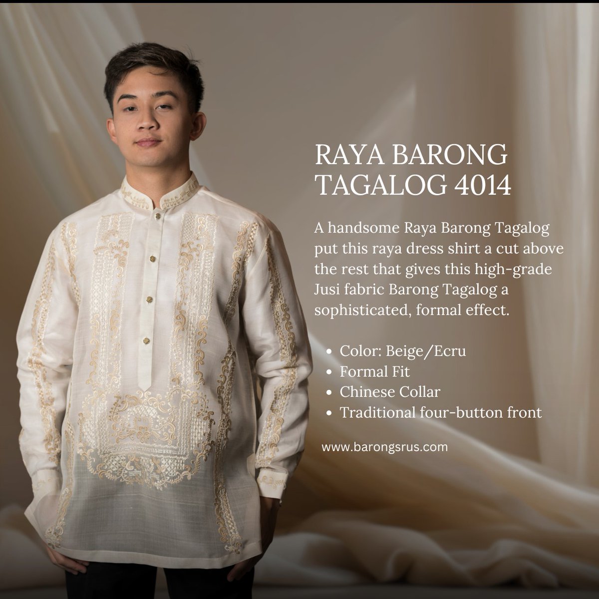 barongsrus's tweet photo. A perfect pair for couples, in beige for that timeless, classy look. Our #MestizaBarongDress #5861 for her and #RayaBarongTagalog 4014 for him — together, they create the ultimate stylish duo for any special occasion.
Start your #BarongsRUs experience!
 https://t.co/7QWUzY2aMu https://t.co/0Myehau1MR