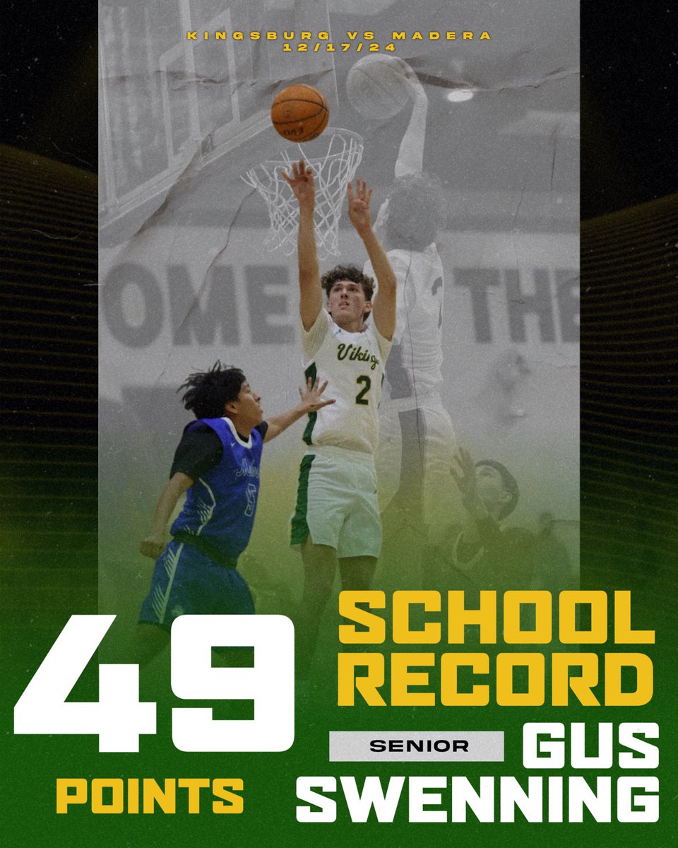 Jordan Mehta (@jmehta_17) on Twitter photo In a win over Madera Kingsburg’s Gus Swenning breaks the school single game scoring record with 49 points.
<a href="/Pdouble_33/">661 Hoops/Central Cali Prospects</a> <a href="/Hoopswhisperer/">Joey Velasquez</a> <a href="/PAGMETER/">PAGMETER</a> <a href="/paulmeadors/">Paul Meadors</a> <a href="/gabecamarillo_/">Gabe Camarillo</a> <a href="/kingsburghoops/">Kingsburg Boys Basketball</a> In a win over Madera Kingsburg’s Gus Swenning breaks the school single game scoring record with 49 points.
<a href="/Pdouble_33/">661 Hoops/Central Cali Prospects</a> <a href="/Hoopswhisperer/">Joey Velasquez</a> <a href="/PAGMETER/">PAGMETER</a> <a href="/paulmeadors/">Paul Meadors</a> <a href="/gabecamarillo_/">Gabe Camarillo</a> <a href="/kingsburghoops/">Kingsburg Boys Basketball</a>