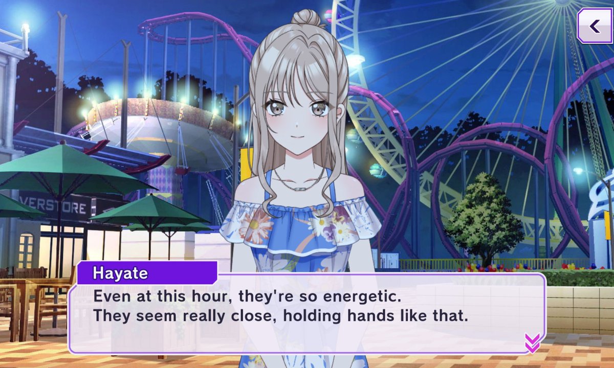aeongqie's tweet photo. i've been so distracted to realize this is probably kokoa approaching to her in public this time, which is something hayate tried to achieve for so long. some people wouldn't take them being girlfriends in a good way,so interacting like this is a step forward for them as a couple https://t.co/CjZUx51xDu