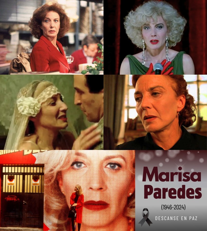 🕊️ Aquí un #Top5 de nuestras películas favoritas de Marisa Paredes, quien deja un gran legado en el cine:
🌸La flor de mi secreto, 1995
👠Tacones lejanos, 1991
🕯️El espinazo del diablo, 2001
💔Profundo carmesí, 1996
👩‍👦Todo sobre mi madre, 1999

#MarisaParedes #DescanseEnPaz #QEPD