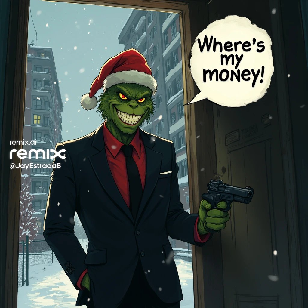 JayEstrada8's tweet photo. https://t.co/WNrzSgySWK
Grinch Christmas Carol
#imagecreator #bingimagecreator #aiimage #aiisfun #midjourney #adobefirefly #microsoft #ai #leonardoai #RemixAi #stablediffusion #grokimages https://t.co/dsXihpGdWj