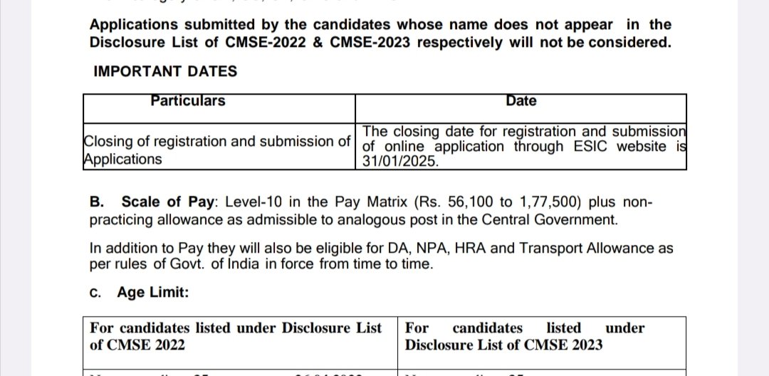 JAAT_doctor's tweet photo. Hey #MedTwitter plz help me to expose this #ESICscam
esic issued a recruitment of 608 IMO &amp;eligible criteria is-candidates from disclosure list of UPSC-CMS exam 2022&amp;2023only.
this isn't a backdoor entry?
This isn't a scam?
This isn't injustice to other mbbs drs?
@DrDhruvchauhan https://t.co/uZj9WZrCc7