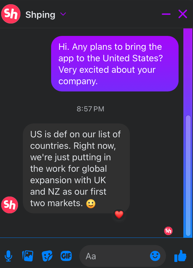 AdelbertHartwe1's tweet photo. 🔥🔥HOT $SHPING UPDATE🔥🔥

Well, maybe you already knew. But...this is today confirmation on Shping's continued worldwide expansion. With likely huge success from Australia's holiday season, Shping is very likely to grow exponentially. #FOMO https://t.co/ffngM0Px65