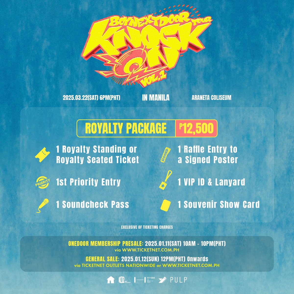 TicketNetPH's tweet photo. BOYNEXTDOOR TOUR 'KNOCK ON Vol.1' IN MANILA
📍March 22, 2025, 6PM PHT
📍Araneta Coliseum 

ONEDOOR MEMBERSHIP PRESALE: January 11, 2025, from 10AM to 10PM (PH Time)

General Onsale: Begins January 12, 2025, at 12PM (PH Time) https://t.co/c0a1aIl3Ak