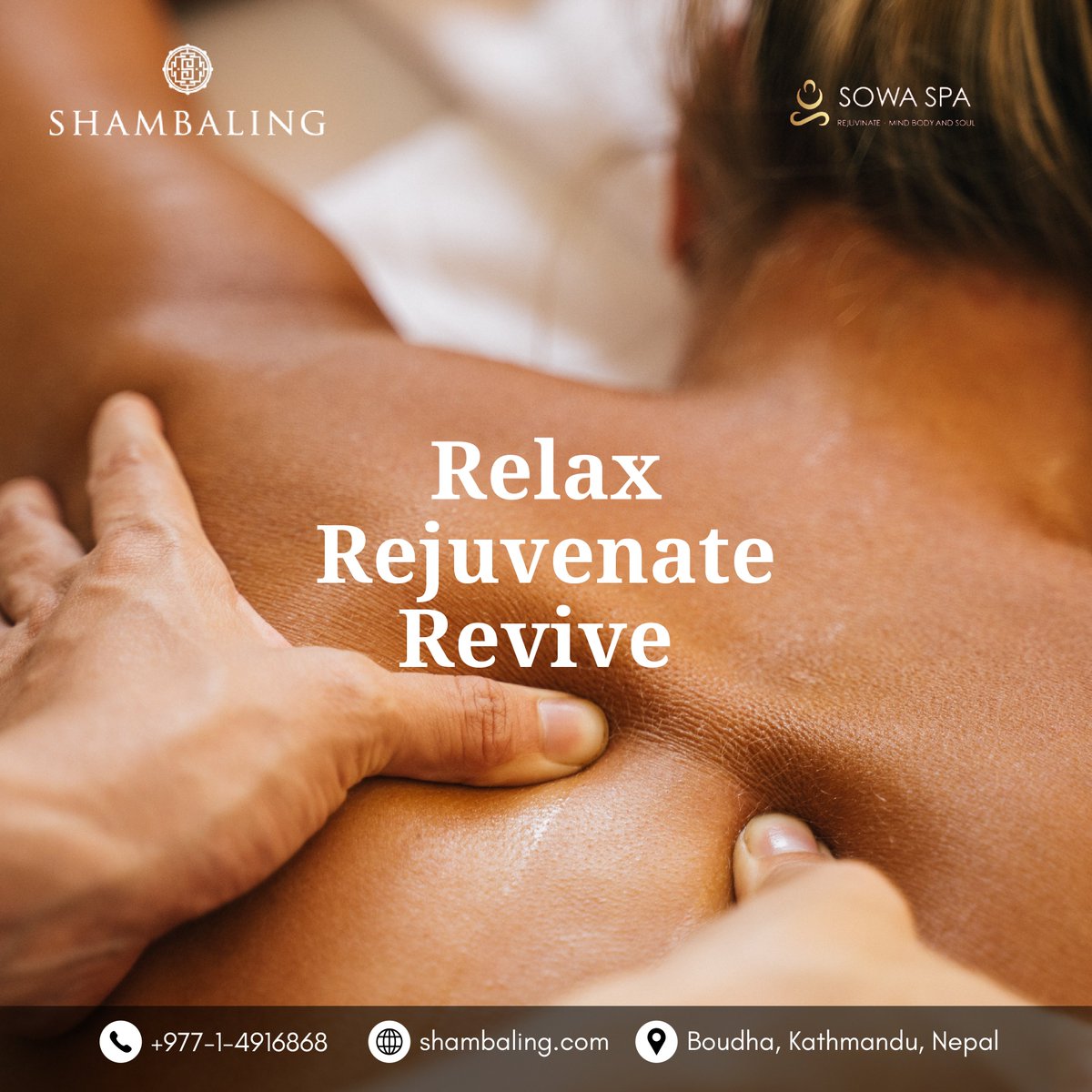 ShambalingHotel's tweet photo. 🌸 𝗥𝗲𝗹𝗮𝘅. 𝗥𝗲𝗷𝘂𝘃𝗲𝗻𝗮𝘁𝗲. 𝗥𝗲𝘃𝗶𝘃𝗲. 🌸
Step into Sowa Spa and let your mind, body, and soul find ultimate peace. 🌿✨

Book your appointment today!
#SowaSpa #RelaxRejuvenateRevive #WellnessRetreat #ShambalingHotel https://t.co/2CgfrmB9Uy