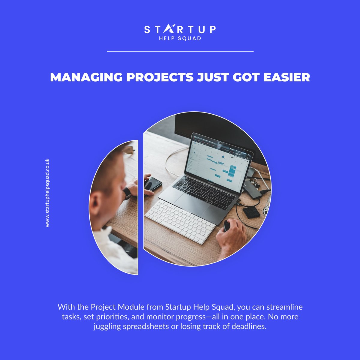 startuphelpsqd's tweet image. With the Project Module from Startup Help Squad, you can streamline tasks, set priorities, and monitor progress all in one place. No more juggling spreadsheets or losing track of deadlines.

#startuphelpsquad #ProjectWorkflow #EfficiencyMatters