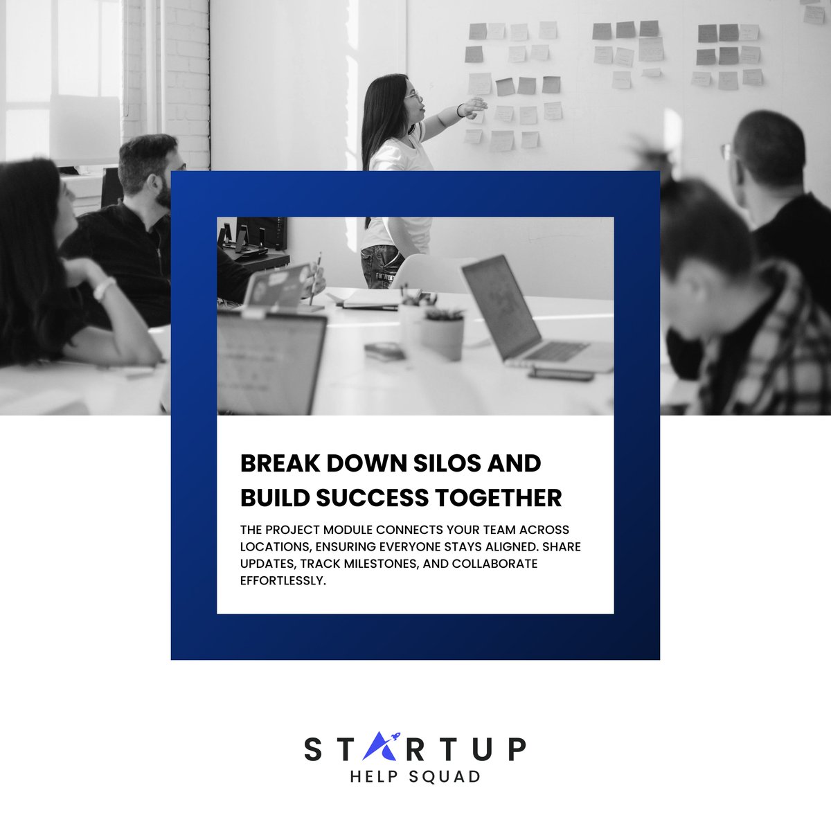 startuphelpsqd's tweet image. The Project Module connects your team across locations, ensuring everyone stays aligned. Share updates, track milestones, and collaborate effortlessly.

#startuphelpsquad #TeamCollaboration #RemoteWorkReady
