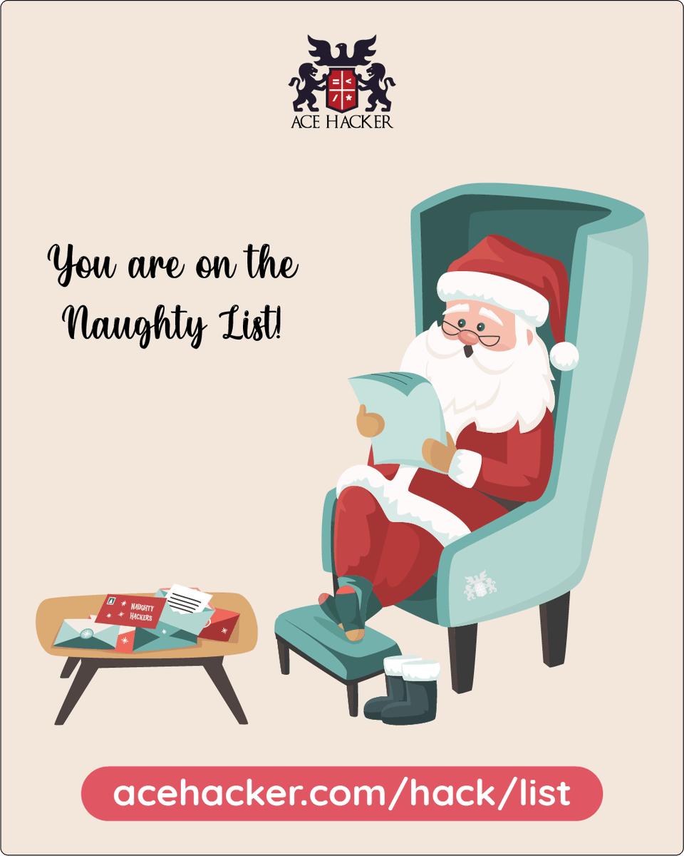 vivekcomputes's tweet photo. An insider Elf informed you that you are on Santa’s Naughty List. You may not get your gift this Christmas! Show Santa how naughty you can really be. Hack Santa’s List at https://t.co/6LheC0Rf14 -  Covertly move your name to the Nice List. Claim your gift. Run! https://t.co/hHnBGfPG73