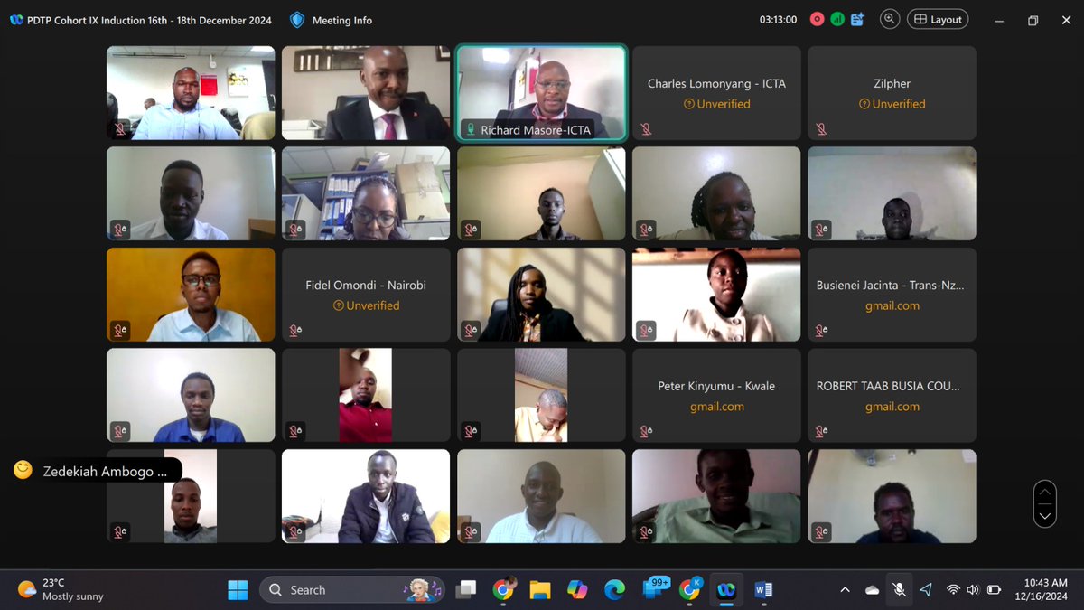 EdwinObisa's tweet photo. Wrapping up an incredible 3-day PDTP induction filled with inspiring talks from the CEO, partners and alumni. Excited for the journey ahead! 🙌
@ICTAuthorityKE @DigitalentKenya @kamanguya @moictkenya #PDTPCohortIX https://t.co/RVPzjD8fkN