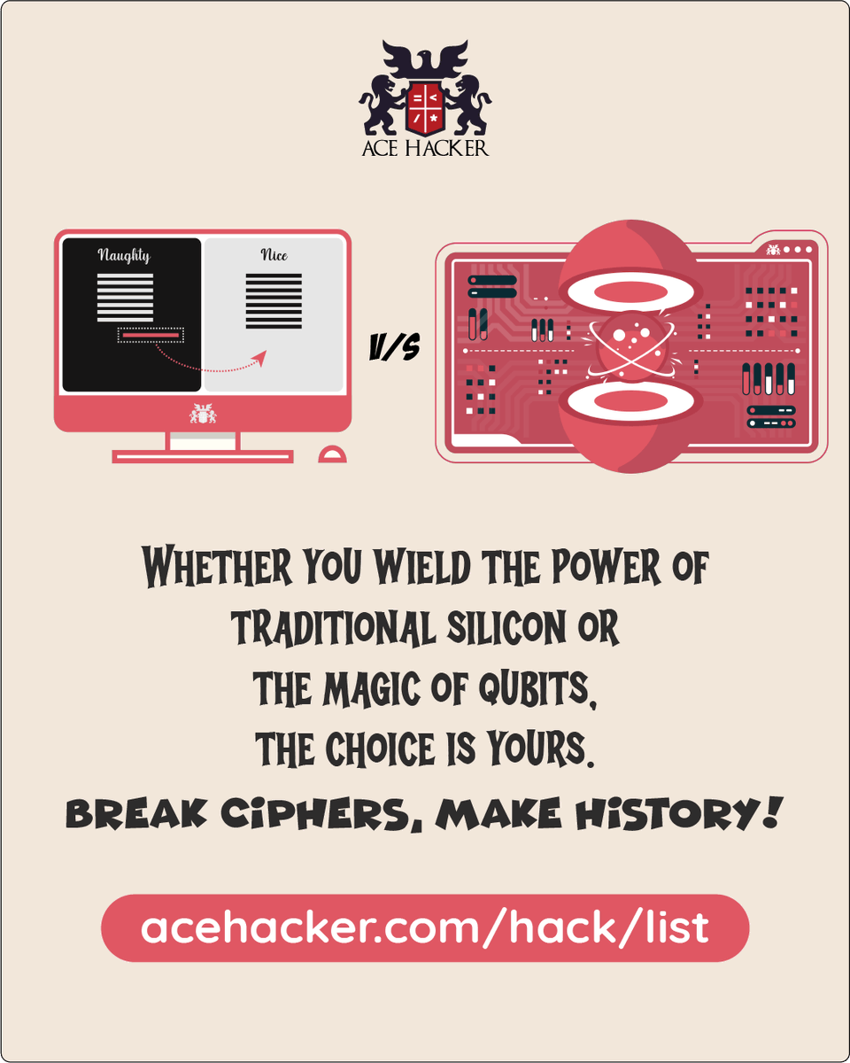 vivekcomputes's tweet photo. Unleash your skills in classical cipher-cracking on your trusty computer to decrypt and brute-force your way through Santa's encrypted list at - https://t.co/6LheC0Rf14 , or harness the power of Qubits and Quantum algorithms to uncover Santa's secrets. https://t.co/Y9LXo9eCyy