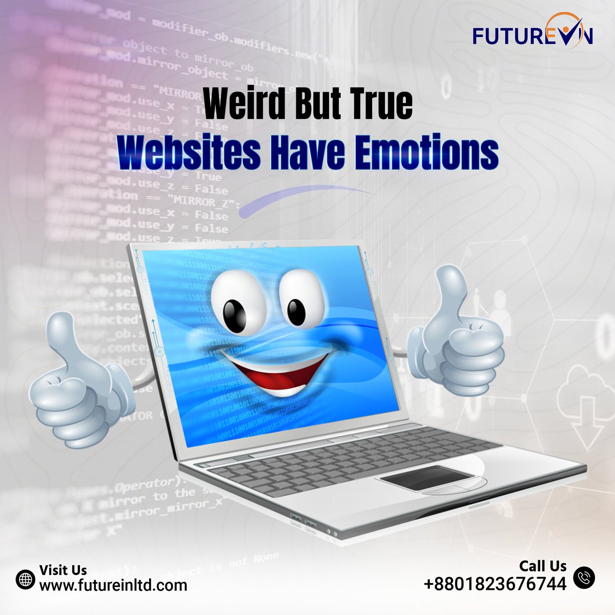 futureinltd's tweet photo. 💻✨ Your website isn’t just code—it has a voice!
A cold site = lost visitors.
A warm, user-focused design? Loyal fans. 🎯
👉 Does your website smile or frown?
💡 DM me for a FREE emotional branding checkup &amp; let’s fix the vibes.
Tag a designer who nails emotional branding! https://t.co/XxdxpL30Kp