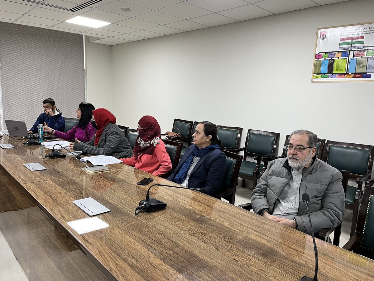 PIMCPeshawar's tweet photo. Today, the Curriculum Committee of Pak International Medical College, Peshawar, convened for an important meeting to discuss key academic and curriculum-related matters. https://t.co/Gd7OVA1SCl