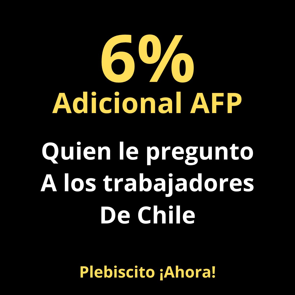 SMA_Chile's tweet image. Es importante buscar audiencias que participen 
¿Qué opinas tú? 
Deseas un descuento 6% más en tu sueldo, falso que lo pagaran los empleadores, lo vamos a pagar todos los chilenos. Una panadería debe pagar 6% adicional a las AFP, nos va a subir el pan a todos. Plebiscito ¡Ahora!