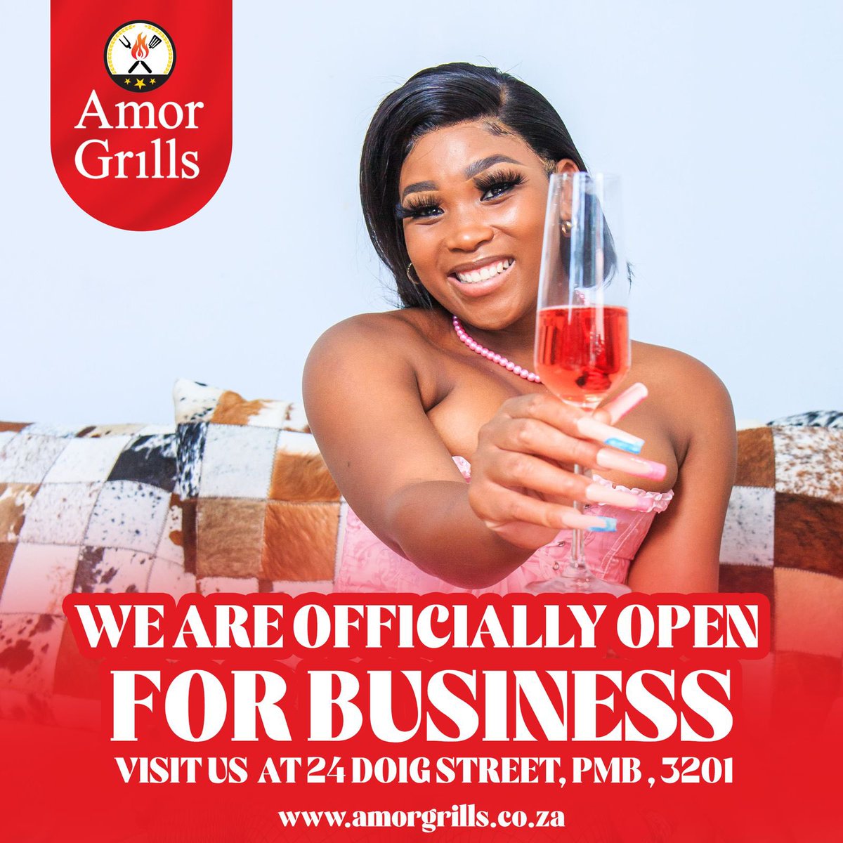 AmorGrills's tweet photo. The festive season is a time for love and laughter. Bring your family and dine with us to enjoy some  #TastyFlames #AmorGrills

📲 +27 83 446 5955
📍24 Doig Street, Pietermaritzburg (opposite Prince Alfred Primary School) https://t.co/ALBpXPGMAr