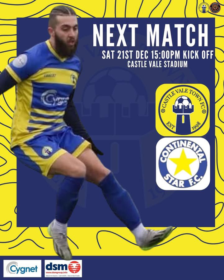 CVSpitfires's tweet image. NEXT MATCH! 

Last time out we ended up losing 0-1 as continental scored a last minute header… 

This will be a good test for our lads and one we’re really looking forward to! 

@csfc_famo_club 

Sponsored by…
@CygnetGroup 
DSM