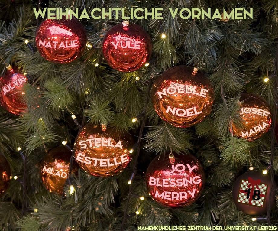 18.Türchen mit #weihnachtlichenvornamen aus verschiedenen Sprachen. #adventskalenderdernamen2024, #namenberatung,