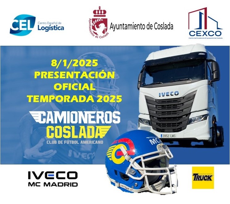 El proximo 8/1  12h el Centro Español de Logística, un lugar emblemático  de Coslada, Ciudad del Camión , el Transporte y la Logística acogerá la Presentación Oficial de Camioneros de Coslada para la Temporada <a href="/FEFA_Spain/">FEFA</a>  20225.
acortar.link/qxdnwW <a href="/mc_iveco/">MC IVECO</a> <a href="/deportecmadrid/">Deporte▪️Comunidad de Madrid</a>