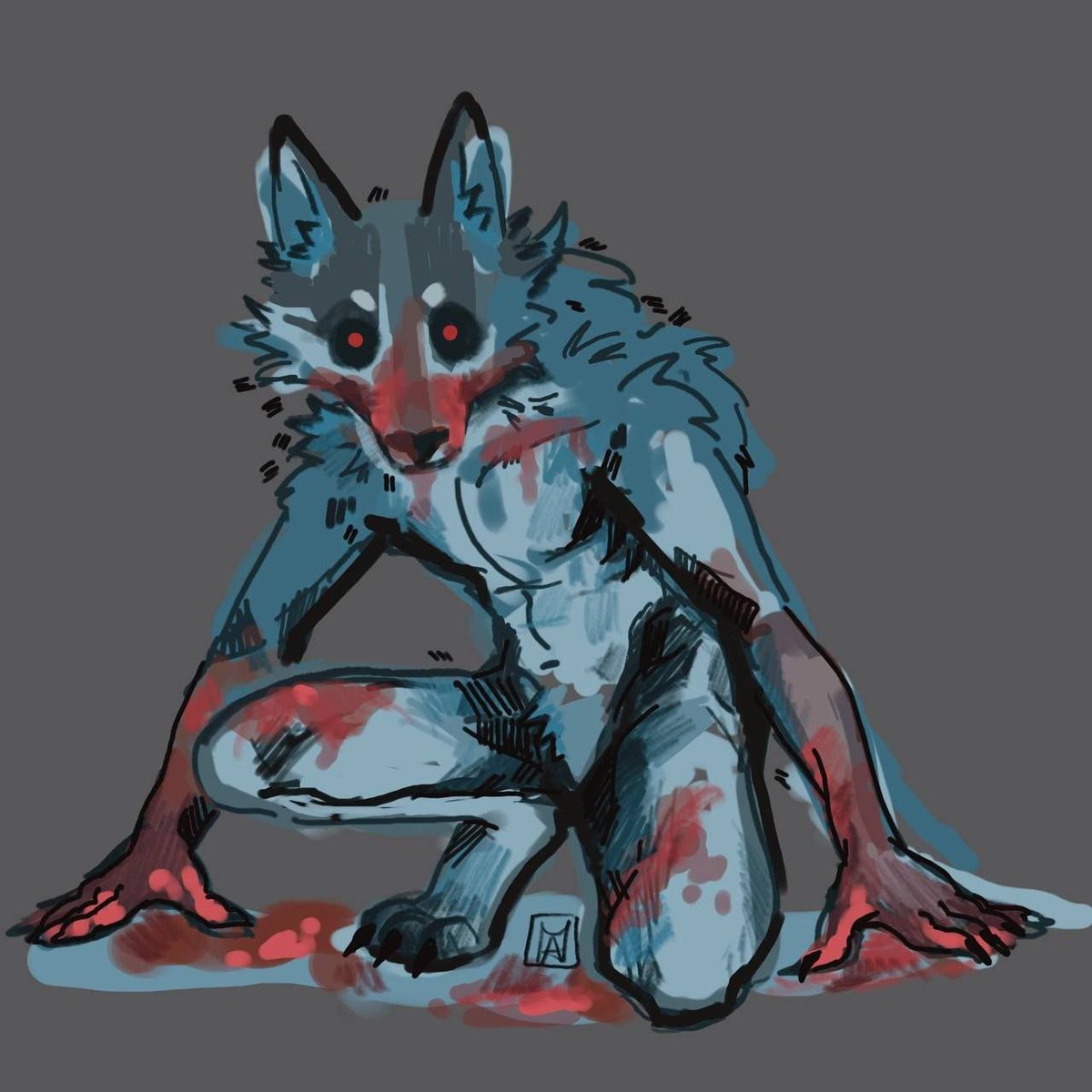Spooktober puppy after a midnight snack

#furry #furryart #art