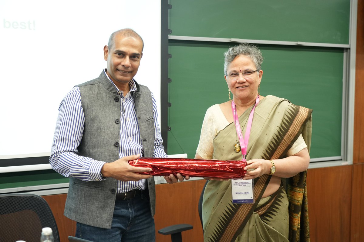 ADCLOD, IIM Ahmedabad (@adcloda) on Twitter photo Concluding day of Track 09 at IMRC 2024: 27 scholars presented innovative research. Prof. Balagopal Vissa (INSEAD) led a workshop, "Moving from Idea to Paper," equipping doctoral scholars with skills to publish academic work. A day of learning and growth!
<a href="/neharik413/">Neharika Vohra</a> Concluding day of Track 09 at IMRC 2024: 27 scholars presented innovative research. Prof. Balagopal Vissa (INSEAD) led a workshop, "Moving from Idea to Paper," equipping doctoral scholars with skills to publish academic work. A day of learning and growth!
<a href="/neharik413/">Neharika Vohra</a>