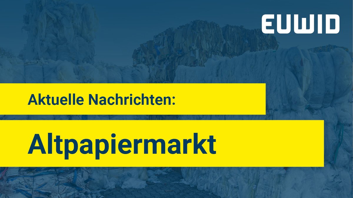 euwid's tweet image. ♻️ Aktuelle Entwicklungen im Altpapiermarkt ♻️ 
Wie sind die aktuellen Altpapierpreise? Wie entwickelt sich der Altpapiermarkt? 
ow.ly/chk150TQJXF 
#Altpapier #Altpapierpreise #EUWID #Recycling #Nachhaltigkeit #Wirtschaft #Umwelt #B2B #Marktentwicklung #Rohstoffe