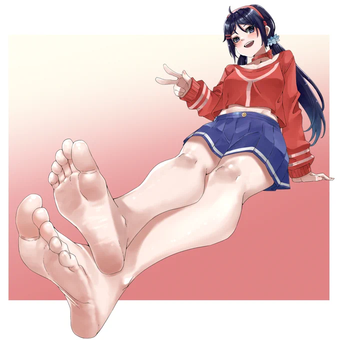 ミタさん出来た#一日一裸足絵#MiSide 