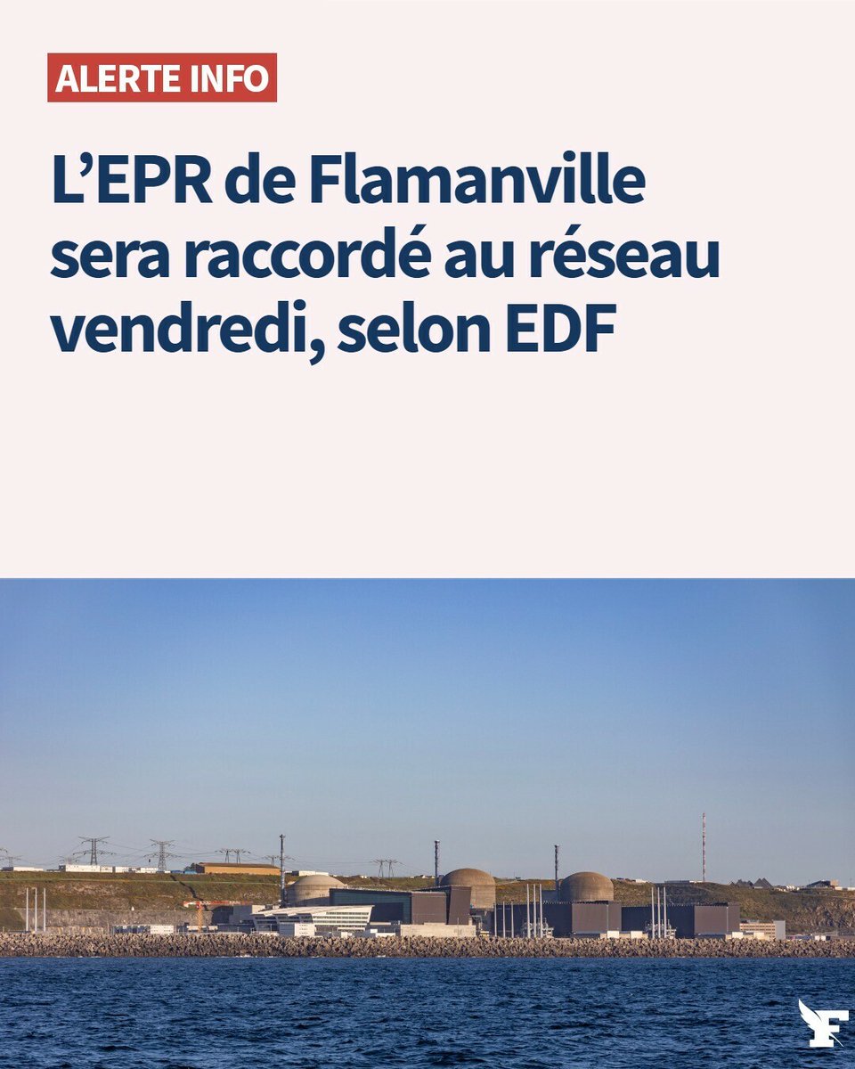 Le_Figaro's tweet photo. Le dernier né des réacteurs nucléaires français commencera à injecter de l’électricité sur le réseau ce 20 décembre. →https://t.co/cV2ymgdRS0 https://t.co/0cXE11rxcJ