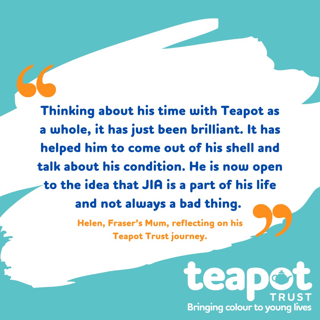 Fraser's Teapot Trust story is a story of acceptance, friendship, and becoming more confident in his brilliant creative self. 🌟🙌 

Read Fraser's story here: teapot-trust.org/frasers-story

You can help more children like Fraser access life changing support by donating today.  ❤️