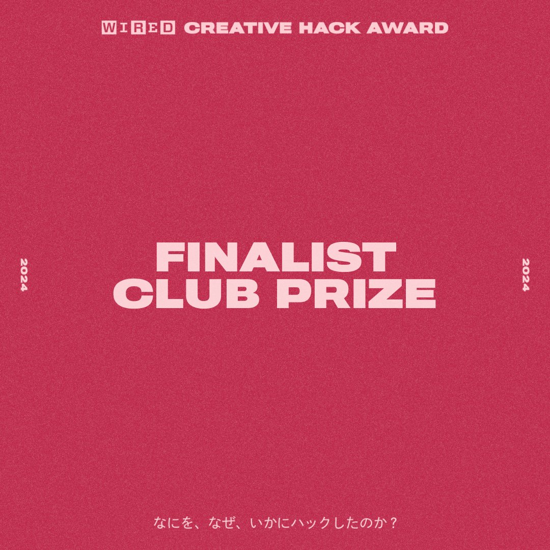 wired_jp's tweet photo. WIRED HACK AWARD 2024
@HackAward @wired_jp

🌟ファイナリストクラブ賞🌟
◾️TITLE
私の渇きを猫に預ける
◾️PARTICIPANTS
中橋侑里

https://t.co/pfiXUgjA2z https://t.co/te4doOqQ5P