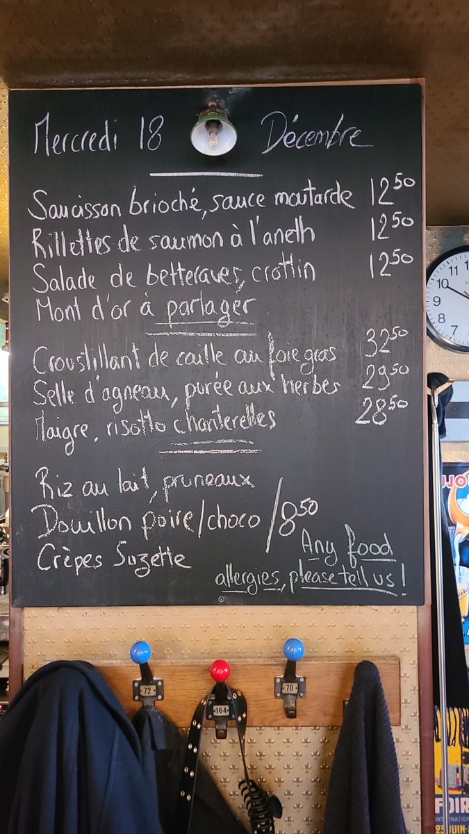 Aujourd’hui au menu dès midi. Bon appétit!