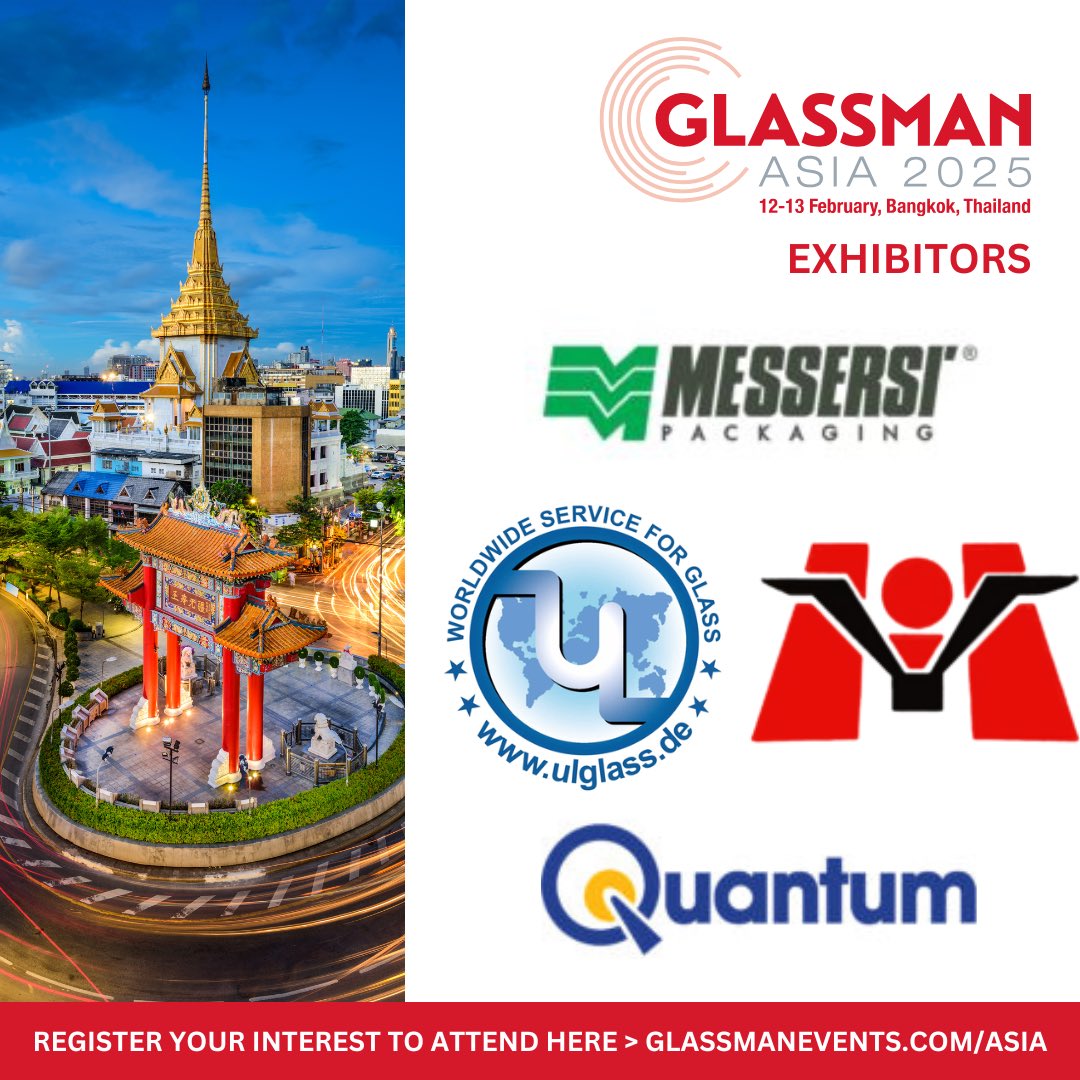 We're excited to introduce our next batch of exhibitors for #GlassmanAsia2025 

Join us 12-13 February 2025 at BITEC, Bangkok. Register &gt; bit.ly/3Os6NkN