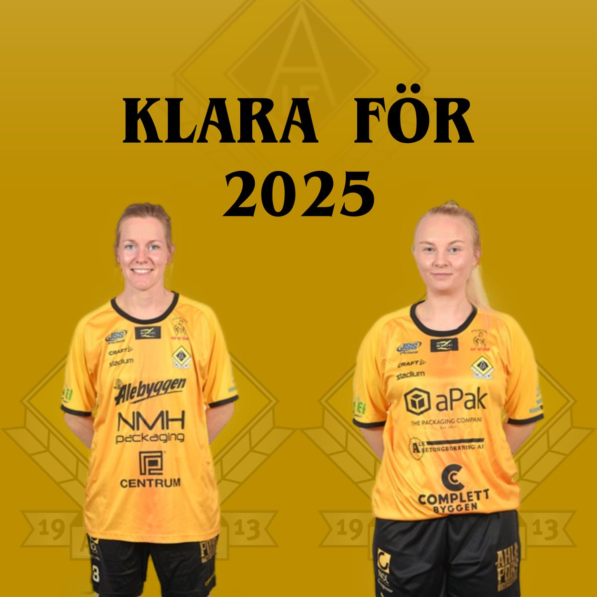 Två av våra energiknippen stannar 2025!
Anna Hederstedt &amp;
Louise Åstbom

Skall bli en glädje att få fortsätta följa er och vår fortsatta resa tillsammans!💛🖤

#gulsvartgemenskap #Damlaget💛🖤