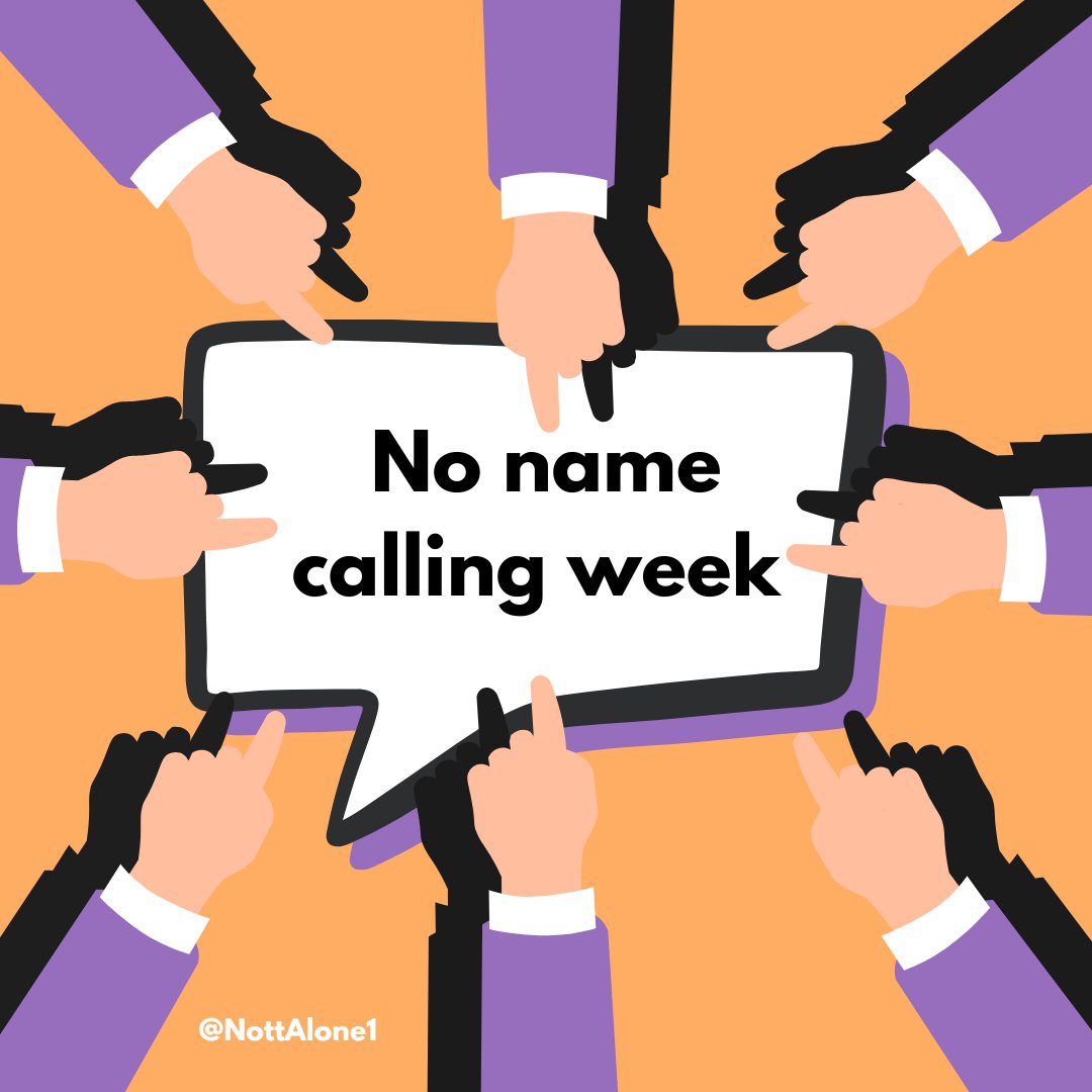 NottAlone1's tweet photo. During #NoNameCallingWeek parents and carers can take the opportunity to speak to children and young people about name calling.
Foster honest conversations about how it feels to be called names, and help a child think of other options when they are angry or upset. π¬ https://t.co/WUS63K5l28