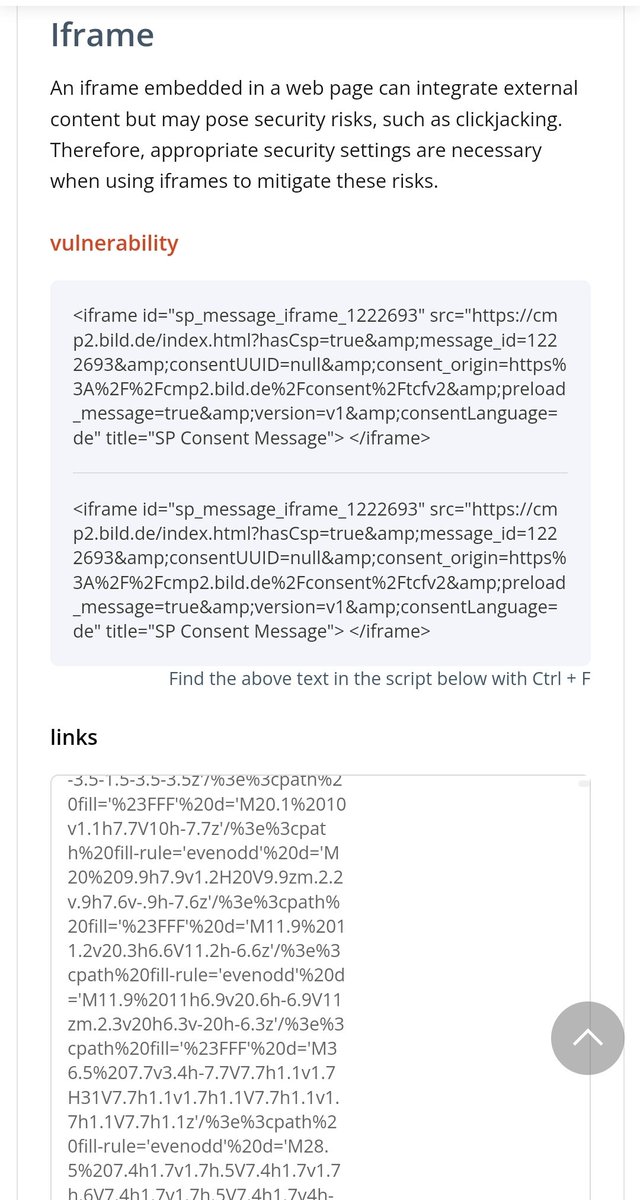 SedimentIV's tweet image. Das ganze ist recht perfide, zum einen zeigen Recherchen dass all diese Anzeigen aus Russland geschaltet werden, obwohl in Russland diese App  gesperrt ist. 
Hier wird unter anderem eine Sicherheitslücke &quot;IFrame&quot; im CMS von @Bild ausgenutzt
#Clickjacking