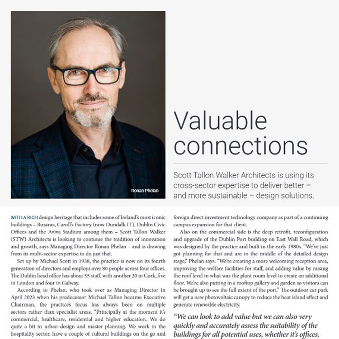 Scott Tallon Walker Architects (@stwarchitects) on Twitter photo #stwarchitects Managing Director, Ronan Phelan, was interviewed for the most recent issue of Irish Building Magazine, where he discussed our multi-sector expertise. Read the article on pages 62-63 at edition.pagesuite-professional.co.uk/html5/reader/p…
#scotttallonwalker #irishconstruction #irishbuilding #stwarchitects Managing Director, Ronan Phelan, was interviewed for the most recent issue of Irish Building Magazine, where he discussed our multi-sector expertise. Read the article on pages 62-63 at edition.pagesuite-professional.co.uk/html5/reader/p…
#scotttallonwalker #irishconstruction #irishbuilding