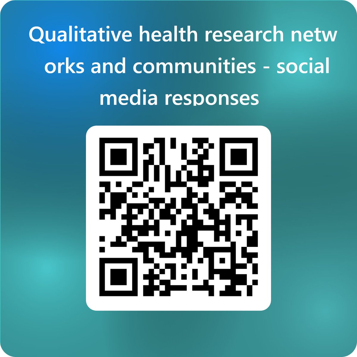 We are looking for ways to best support networking for qual health researchers &amp; would like to learn more about what opportunities already exists and how networking needs can be met. We would be grateful if you could answer a few short Qs via this link 🙏
forms.office.com/e/HgAQJXmzGZ