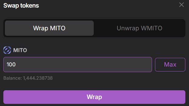 tobific's tweet photo. Don't have assets to make $150k volume?

Use $WMITO

- Go to Telo
- Click on "Wrap/Unwrap"
- Wrap 90% $MITO to $WMITO

- Go to chromo
- Swap in $WMITO - $miUSDT pair
- Make $150k Volume
- Unwrap $WMITO back to $MITO

Get 3000k XPs daily for Mitosis testnet
Easy peasy 😉