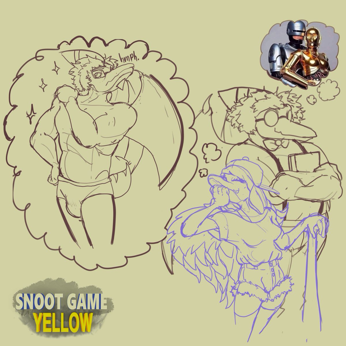 frockont's tweet image. (Young) Sam and Ripley doodle for Snoot Game Yellow
#Snootgame #Snootgameart