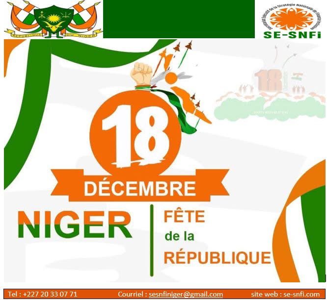 SeSnfi's tweet photo. Bonne fête de la République à tous les Nigériens ! 
@SeSnfi 
@niger https://t.co/Nl6xDHtnyi