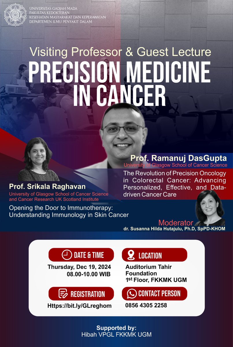 Susanti Susanti (@susantikwan) on Twitter photo Happy to welcome Ram and Srikala to my almamater at Universitas Gadjah Mada Indonesia. Onother step toward bridging the collaboration between <a href="/CRUKScotland/">Cancer Research UK in Scotland</a> and Indonesia. Cc <a href="/owen_sansom/">Owen Sansom 🏳️🌈</a> Happy to welcome Ram and Srikala to my almamater at Universitas Gadjah Mada Indonesia. Onother step toward bridging the collaboration between <a href="/CRUKScotland/">Cancer Research UK in Scotland</a> and Indonesia. Cc <a href="/owen_sansom/">Owen Sansom 🏳️🌈</a>