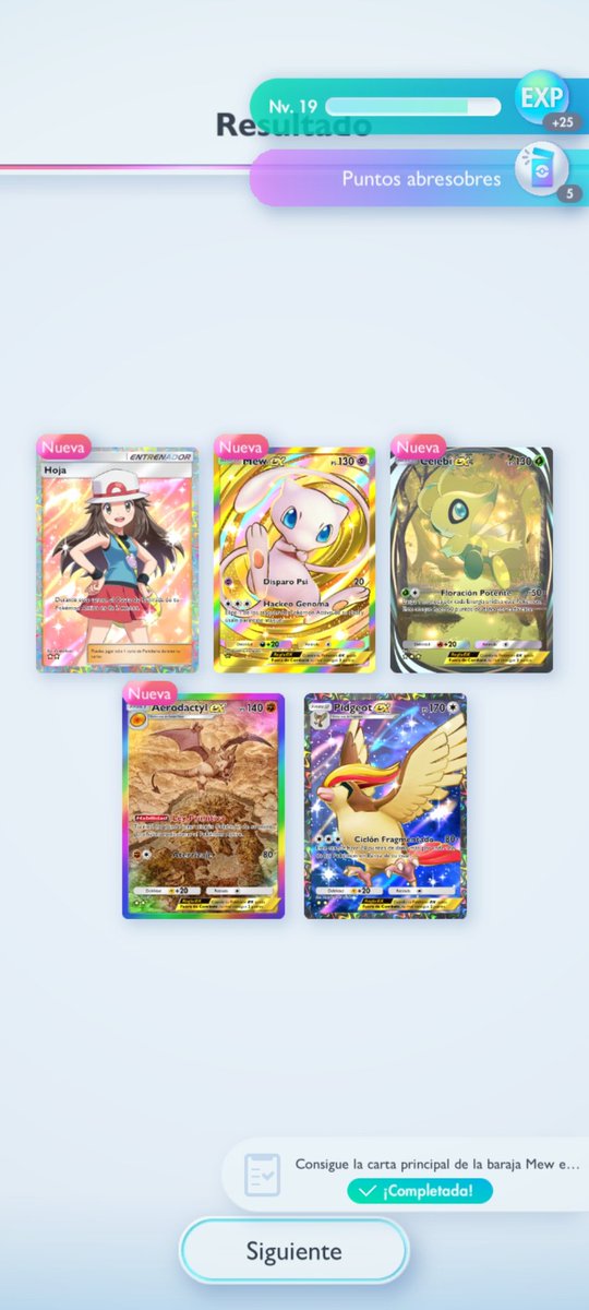 Dael010's tweet photo. God pack en Pokémon TCGP 
#Pokemon #PokemonTCGPocket 
#godpack 
#Celebi #Mewex https://t.co/H7im8HGKae