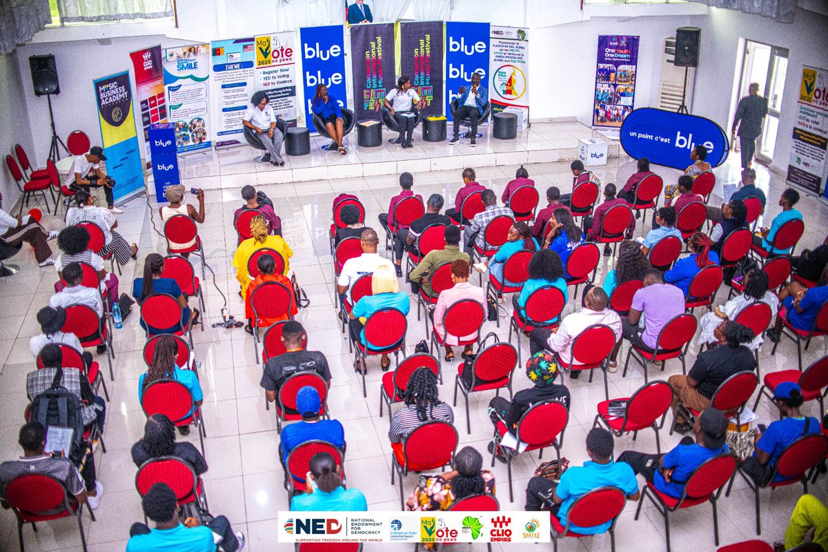 <a href="/mddtcameroon/">mddt cameroon</a> <a href="/NEDemocracy/">NEDemocracy</a> are creating avenues to educate the Cameroonian Youth on  civil rights, Voters Registration &amp; upcoming elections 2025-2026. Registration Opens 1st January 2024. Thank you #ComedianCARO &amp; #MusicArtisyAskia for engaging #MaVoteNapawa