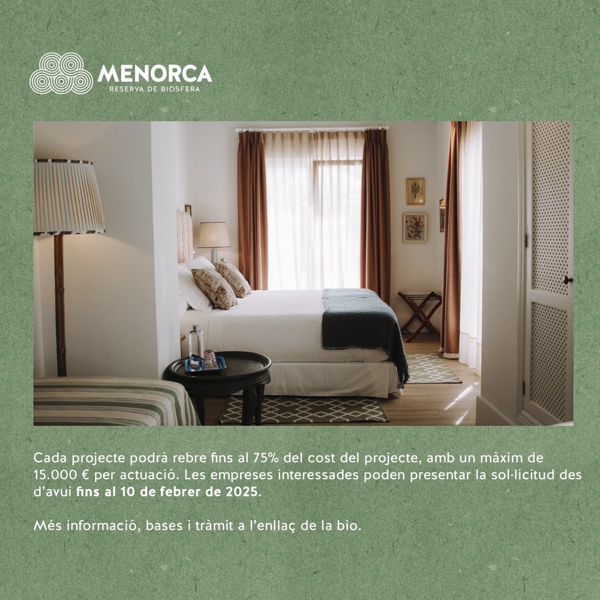 📢Els establiments turístics i comercials de Menorca ja poden sol·licitar els ajuts BGreen 2024
✅Subvencions per reduir la contaminació lumínica i la generació de residus, millorar l'eficiència hídrica i energètica, i gestionar zones verdes sostenibles
➡️menorcabiosfera.org/Contingut.aspx…