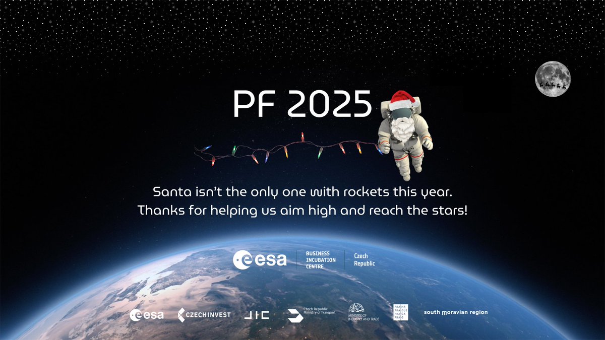🚀 Santa’s not the only one reaching new heights! 🎅 At ESA BIC Czech Republic, we help startups soar, push boundaries, and reach for the stars. 🌌

Wishing you a Merry Christmas, happy holidays, and a stellar 2025! 🌟