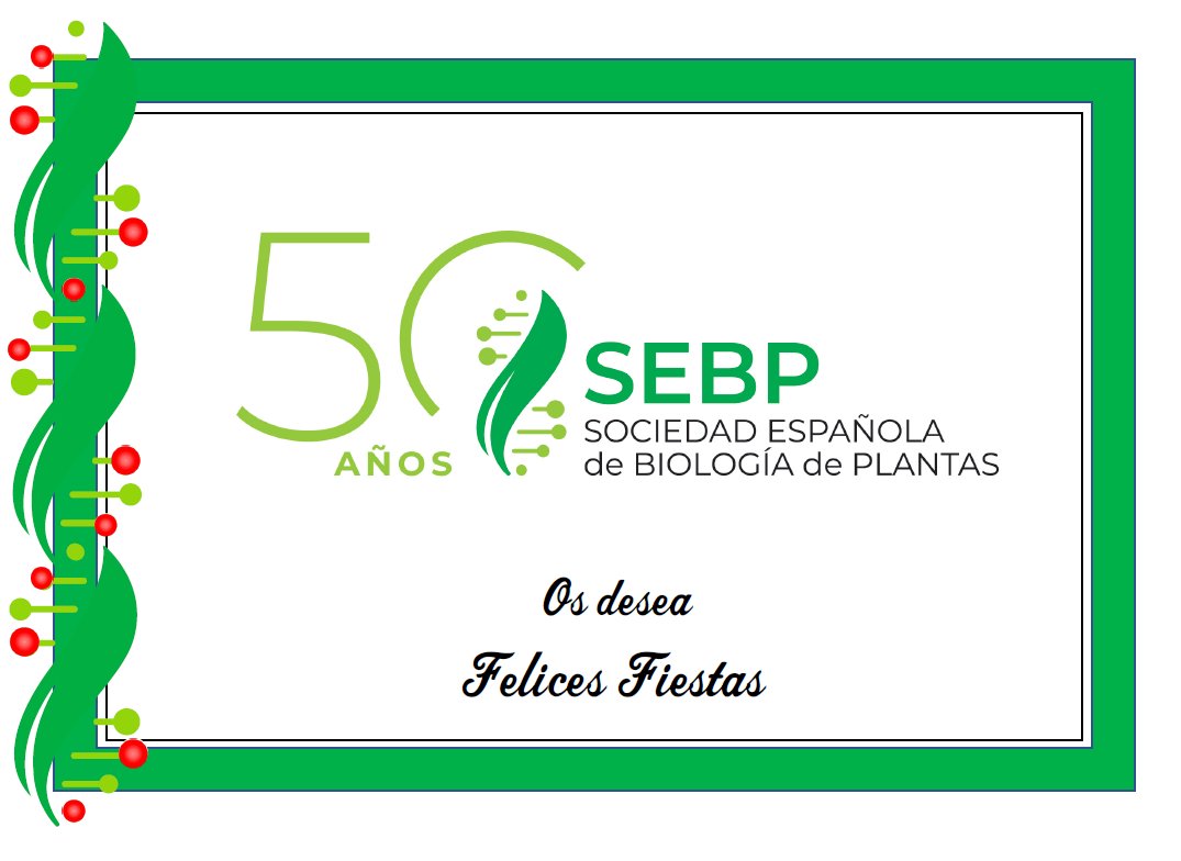 Se cumplen 50 años de la constitución de la Sociedad Española de Biología de Plantas (antiguamente Sociedad Española de Fisiología Vegetal) y en este año queremos presentaros el logo para conmemorarlos y también desearos Felices Fiestas!! 🎄