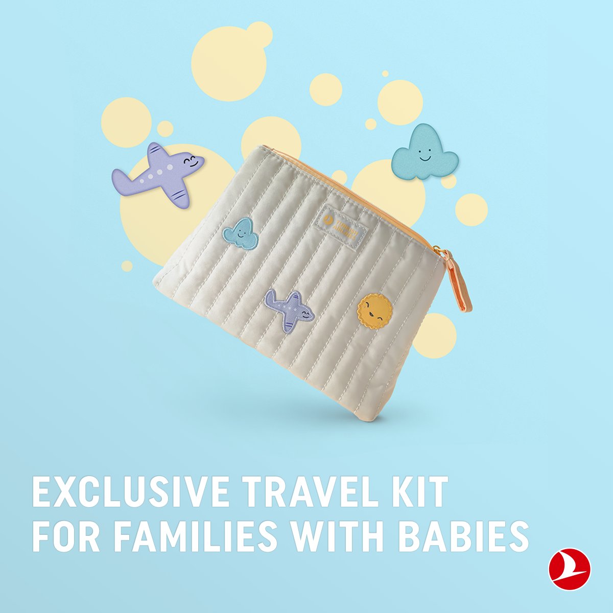 Designed to make travel smoother for our little guests and their families! ✈️ 👶

Our baby travel kit includes a changing mat, bib, wet wipes, and a handy booklet filled with travel tips. Available now on all overseas flights over 8 hours!

#TurkishAirlines